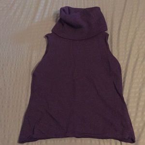 Purple turtle neck. Sleeveless
